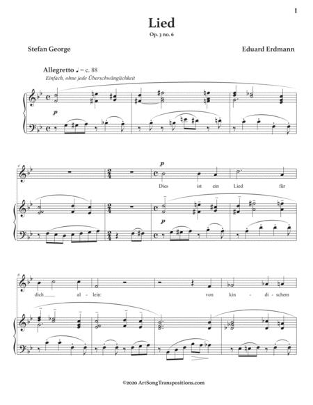 Lied Op 3 No 6 Transposed To B Flat Major Page 2