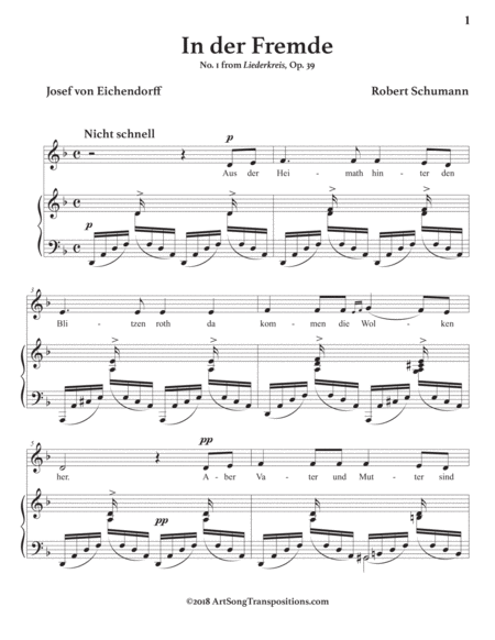 Liederkreis Op 39 Low Key No 1 Page 2