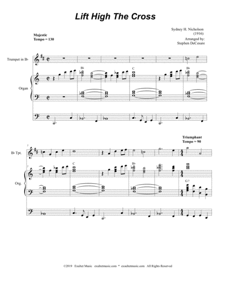 Lift High The Cross Duet For Soprano Tenor Saxophone Page 2