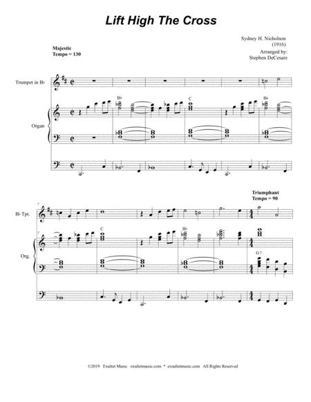 Lift High The Cross For Saxophone Quartet And Organ Page 2