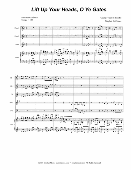 Lift Up Your Heads O Ye Gates For Woodwind Quintet Page 2