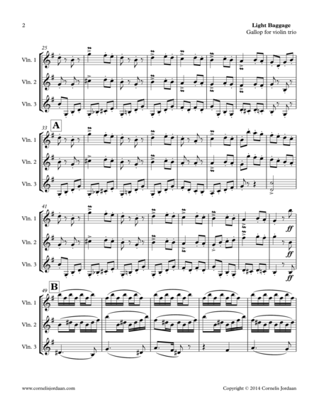 Light Baggage Gallop For Violin Trio Page 2