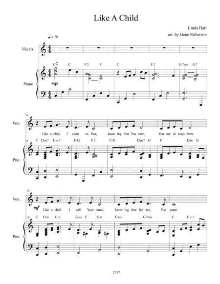 Like A Child Vocal Solo Page 2