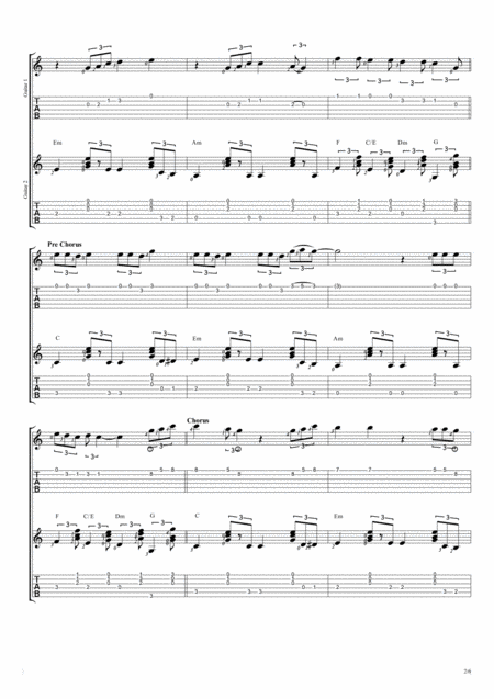 Like I M Gonna Lose You Duet Guitar Tablature Page 2