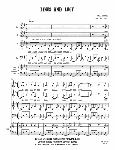 Linus And Lucy Satb A Cappella Page 2