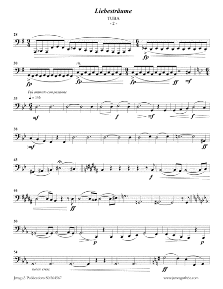 Liszt Liebestraume For Tuba Piano Page 2