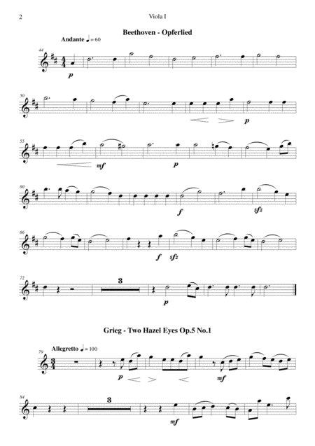 Litte Song Suite For Five Violas Viola 1 Page 2