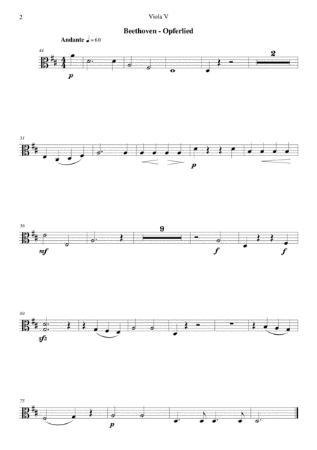 Litte Song Suite For Five Violas Viola 5 Page 2