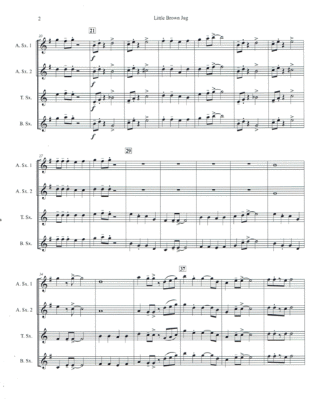 Little Brown Jug For Saxophone Quartet Page 2