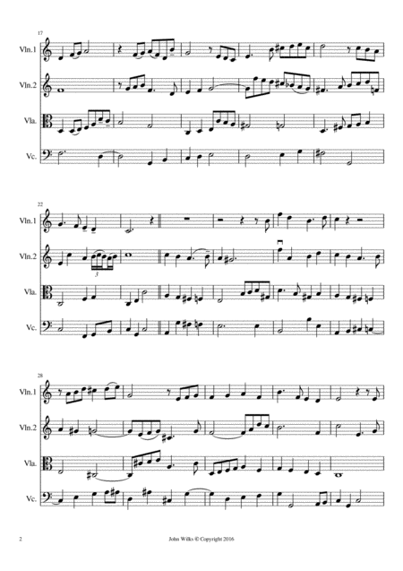 Little Counterpoint Arranged For A String Quartet Page 2