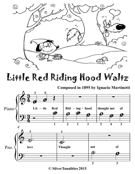 Little Red Riding Hood Waltz Beginner Piano Sheet Music Tadpole Edition Page 2