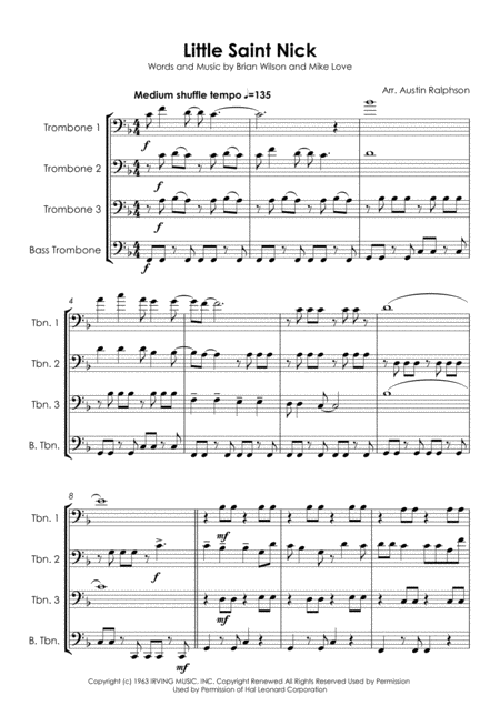 Little Saint Nick Trombone Quartet Page 2