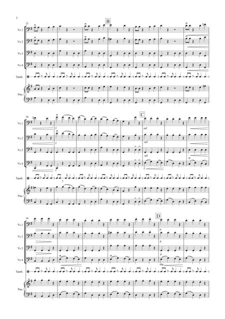 Little Tango For Beginning Cello Quartet Page 2