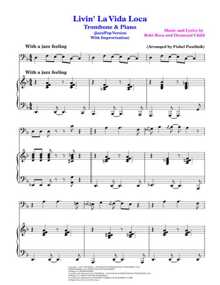 Livin La Vida Loca For Trombone And Piano Video Page 2