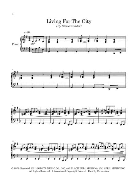 Living For The City Arranged For Piano Solo Page 2