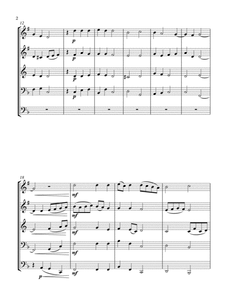 Lo How A Rose E Er Blooming Brass Quintet Page 2