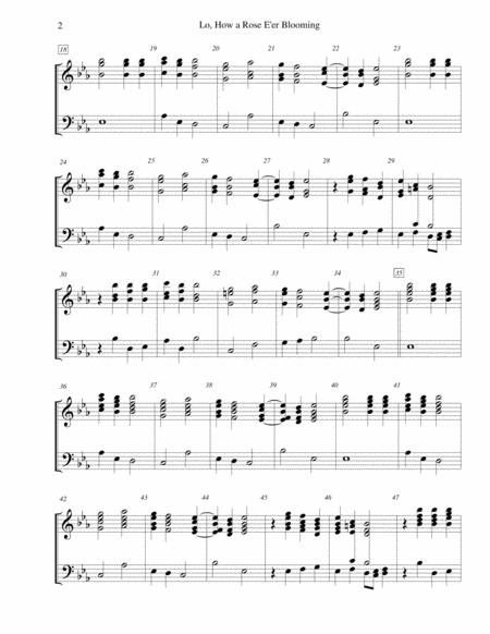 Lo How A Rose E Er Blooming For 3 Octave Handbell Choir Page 2