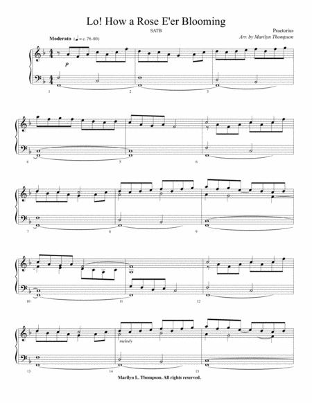 Lo How A Rose E Er Blooming Solo Piano Pdf Page 2