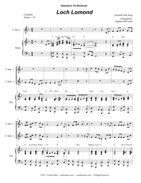 Loch Lomond Duet For C Instruments Page 2