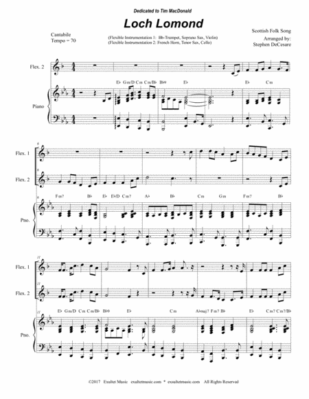 Loch Lomond Duet For Flexible Instrumentation Page 2