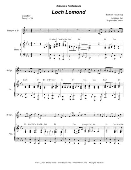 Loch Lomond For Bb Trumpet Solo And Piano Page 2