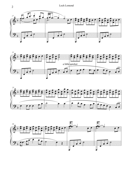Loch Lomond Solo Piano Page 2