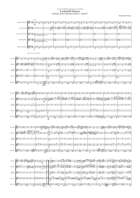 Lochardil Dances Saxophone Quartet Quintet Score Page 2