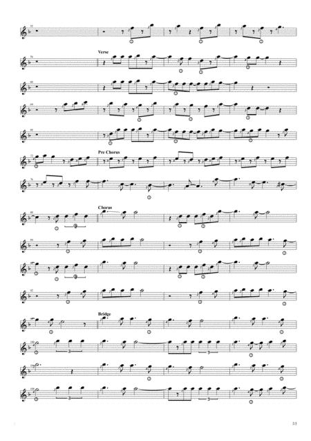 Locked Out Of Heaven Quartet Guitar Score Page 2