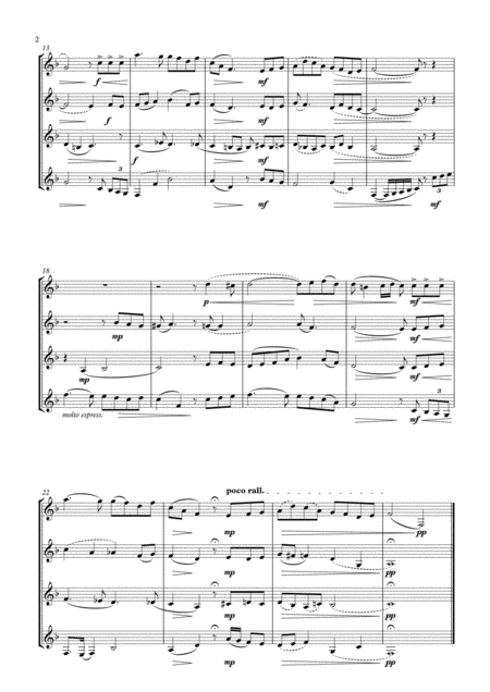 Londonderry Air Danny Boy Clarinet Quartet Score And Parts Page 2