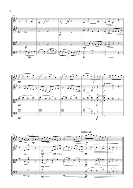 Londonderry Air Danny Boy For String Quartet Page 2