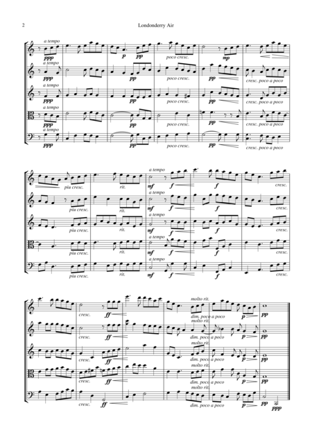 Londonderry Air For Solo Violin And String Quartet Page 2