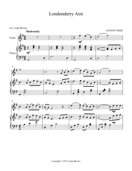 Londonderry Aire Arranged For Piano And Violin Page 2