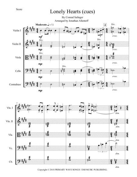 Lonely Hearts Cues For String Ensemble Page 2