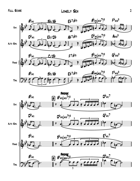 Lonely Sea Lead Sheet Page 2