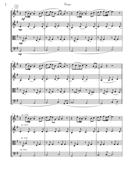 Longer By Dan Fogelberg For String Quartet Page 2