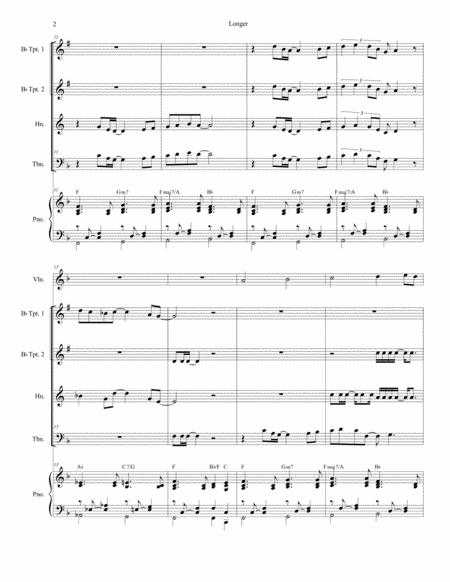 Longer For Brass Quartet And Piano Page 2