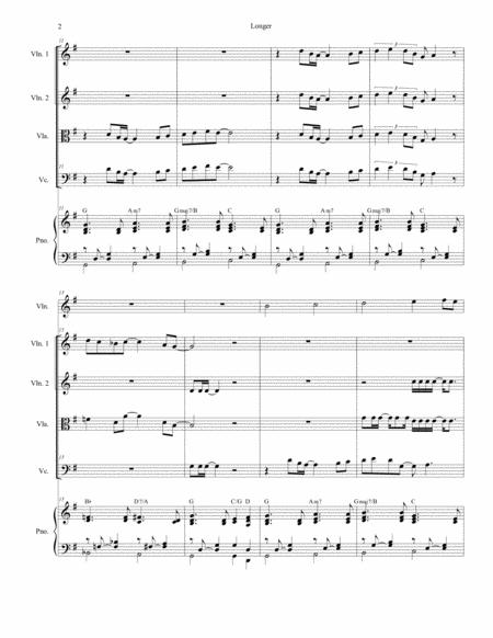 Longer For String Quartet And Piano Page 2