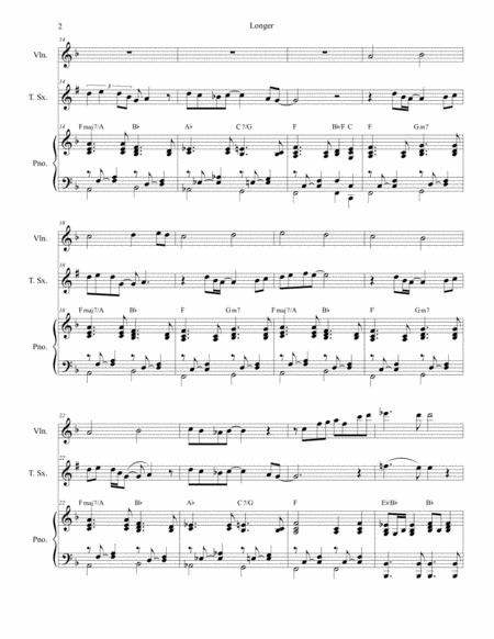 Longer For Tenor Saxophone Solo And Piano Page 2