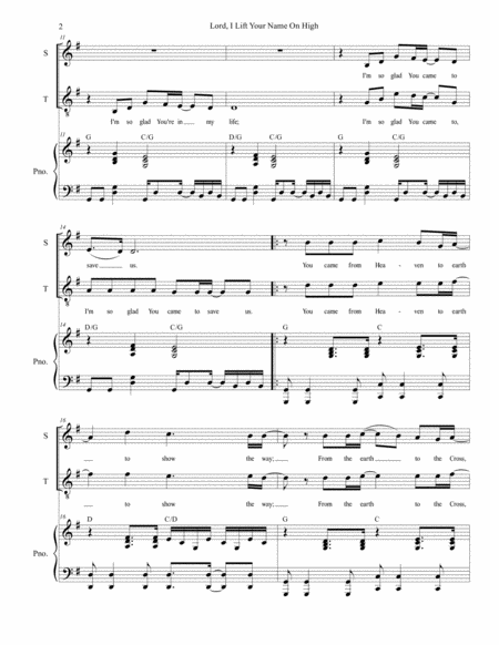 Lord I Lift Your Name On High Duet For Soprano And Tenor Solo Page 2