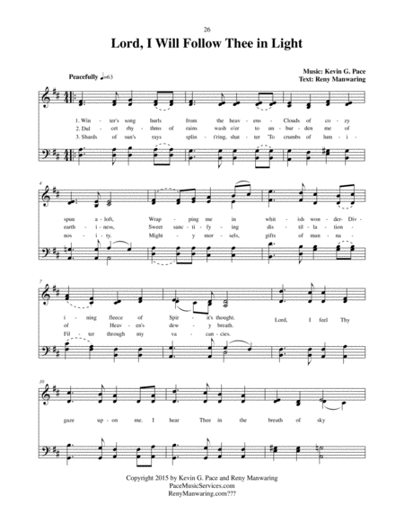 Lord I Will Follow Thee In Light An Original Hymn For Satb Voices Page 2