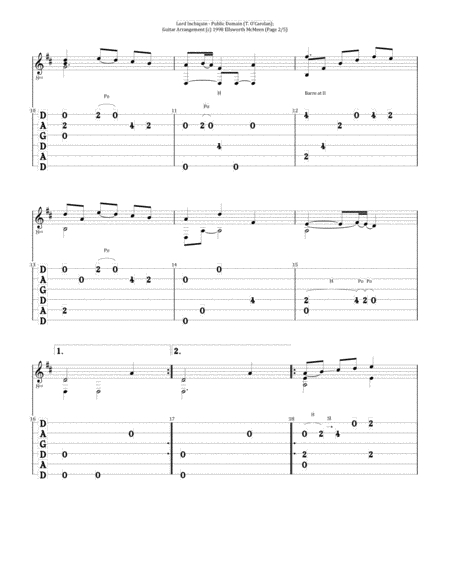 Lord Inchiquin For Fingerstyle Guitar Tuned Dadgad Page 2