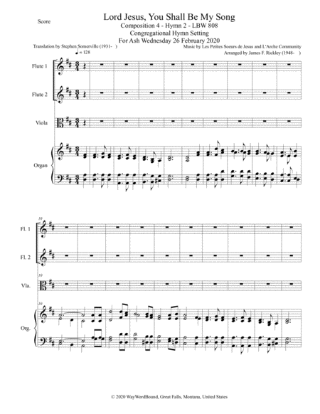 Lord Jesus You Shall Be My Song Hymn Setting Page 2