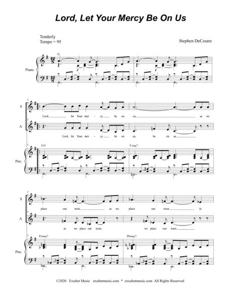 Lord Let Your Mercy Be On Us Psalm 33 Duet For Soprano And Alto Solo Page 2