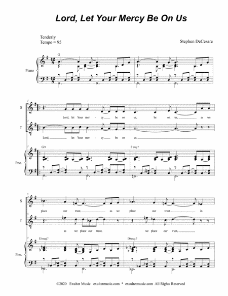 Lord Let Your Mercy Be On Us Psalm 33 Duet For Soprano And Tenor Solo Page 2