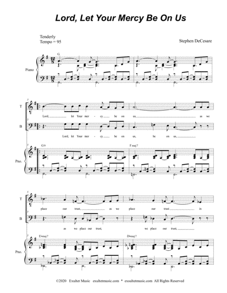 Lord Let Your Mercy Be On Us Psalm 33 Duet For Tenor And Bass Solo Page 2