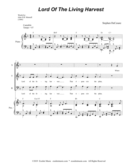 Lord Of The Living Harvest For Satb Page 2