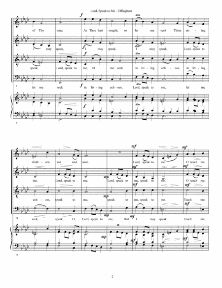 Lord Speak To Me Uffingham Anthem Chorale Variant Page 2