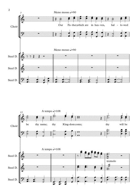 Lords Prayer For Mixed Choir Steel Drums Page 2