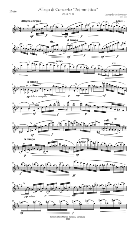 Lorenzo Allego Di Concerto Dramatico For Solo Flute Page 2