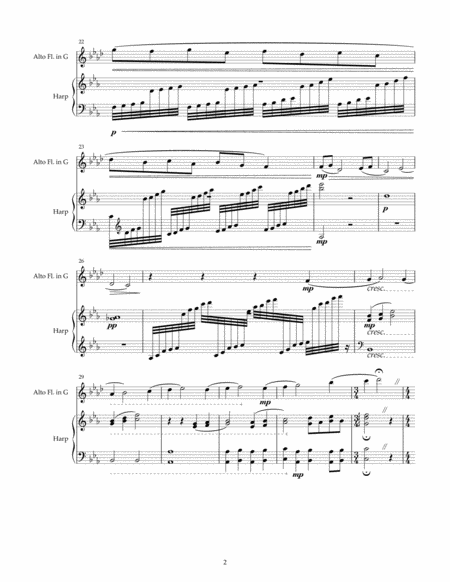 Lost A Duet For Alto Flute And Harp Page 2